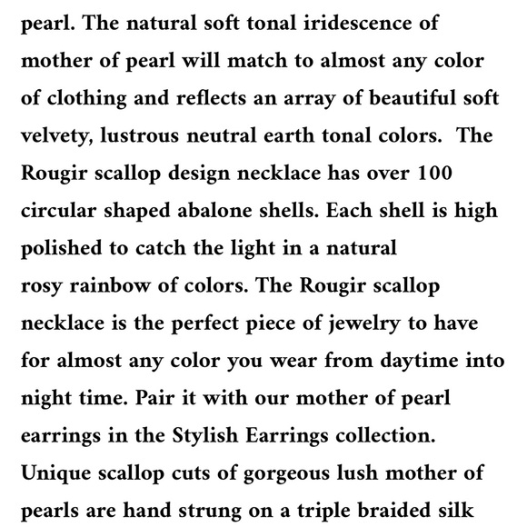 Mother of Pearl scalloped pink reflective necklace. - Picture 8 of 8